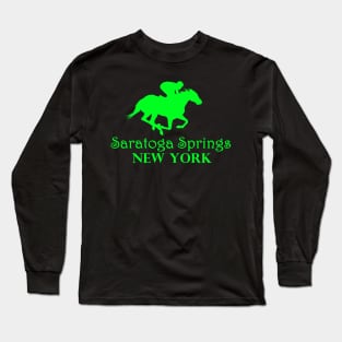 Saratoga Springs New York Horse Racing Long Sleeve T-Shirt